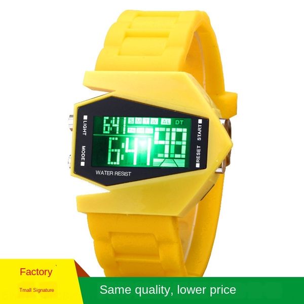 

aircraft fashion multifunctional led electronic silicone silicone electronic watch sports leisure student watch, Blue