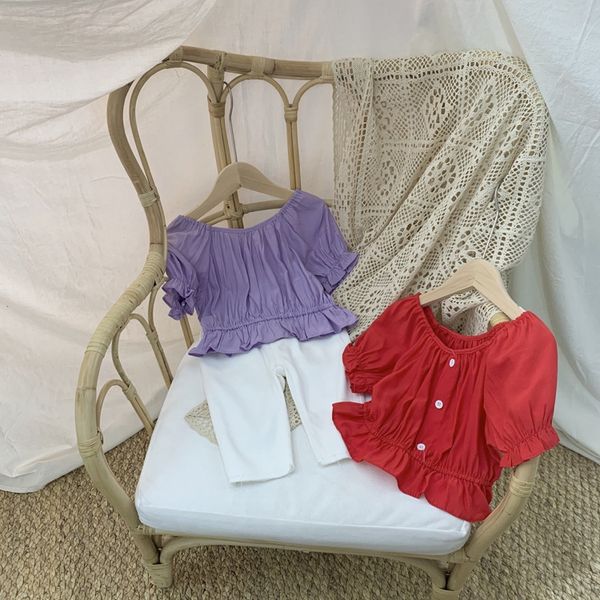 

wfprn korean style clothing 2020 summer new short-sleeved lace lace shirtchildren's clothing shirtgirlsbaby floral shirt children, White;black