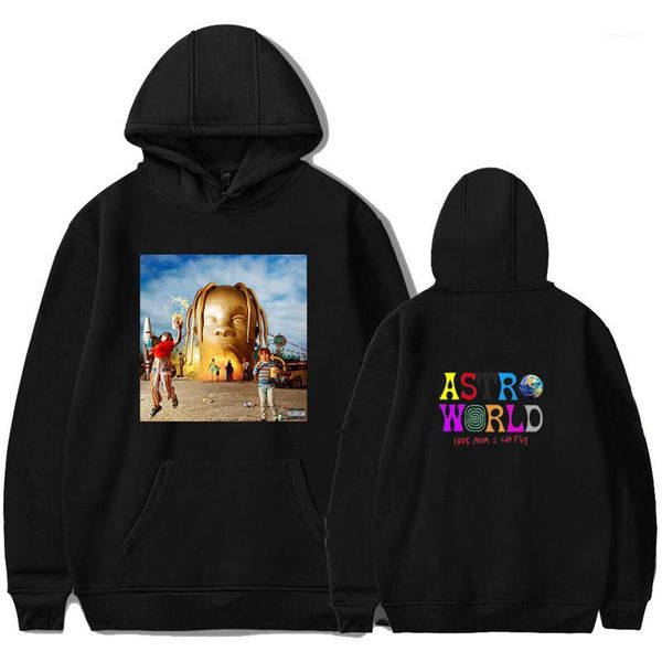

hoodies fashion rapper letter printed big pocket casual males clothes pullover long sleeve homme astroworld mens, Black