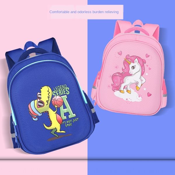 

fnqak new children's schoolbag 2-5 bag backpack years old cartoon cute dinosaur kindergarten boys and girls primary school students bur