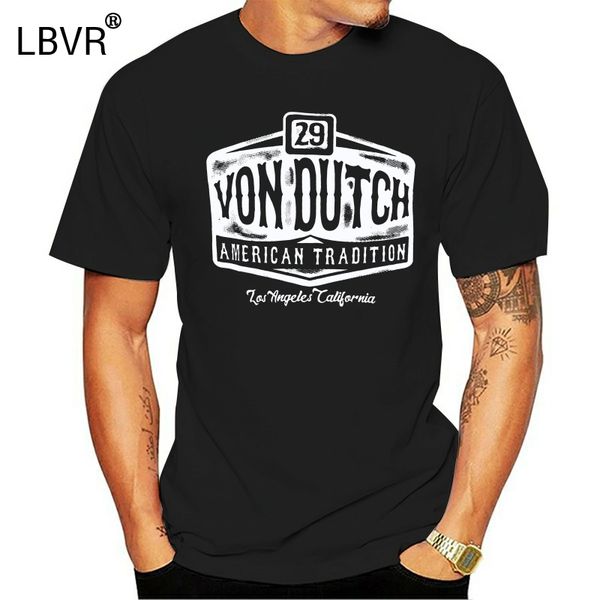 

von van dutch t-shirt [29 american tradition] logo rockabilly tattoo ink, White;black