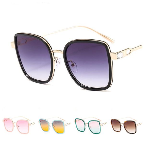 

fashion women jelly color sunglasses square sun glasses diamond goggles anti-uv spectacles oversize frame eyeglasses ornamenta a, White;black