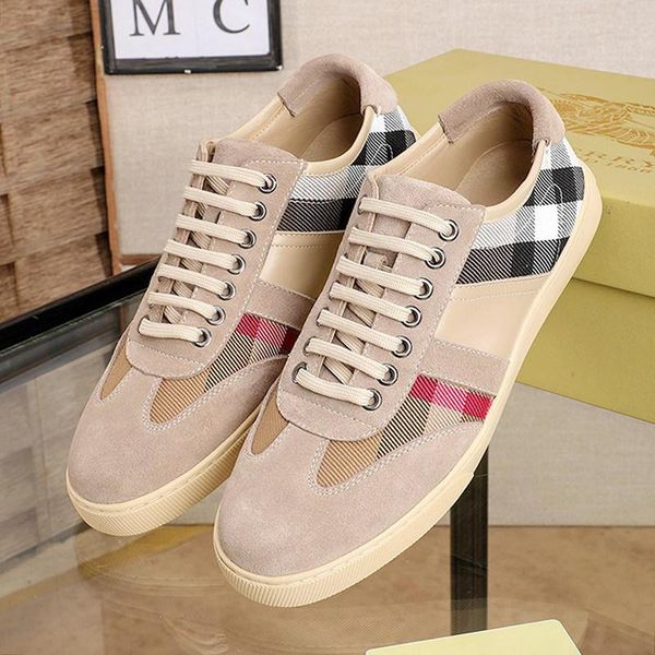 

2021 men shoes casual flats fashion sneakers footwear platform chaussures pour hommes leather and house check sneakers men shoes fashion typ