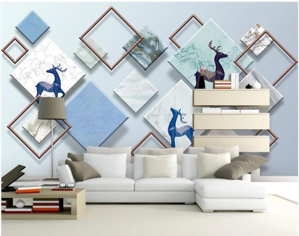 

3d wallpaper custom p mural on the wall european geometric elk flying bird home decor living room p wallpaper for walls 3 d