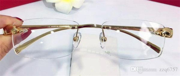 

new fashion design optical glasses 8200878 square rimless frame transparent lens animal legs vintage simple style clear eyewear