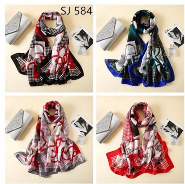 

fashion brand scarf, silk ladies scarf flowers rs through the spring and summer style long scarf shawl sh, Blue;gray