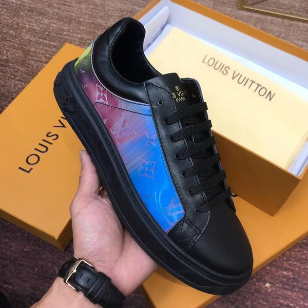

luxury sports shoes for men sneakers luxembourg casual fashion sneakers zapatos de hombre vintage lace -up style chaussures pour hommes mens, Black