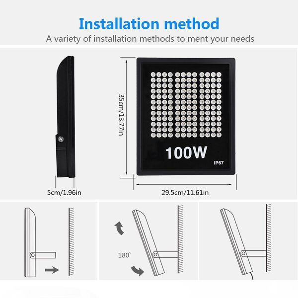 

30W ectangular spotlight projector 110V cold white living room dining room square LED lamp lighting fixture