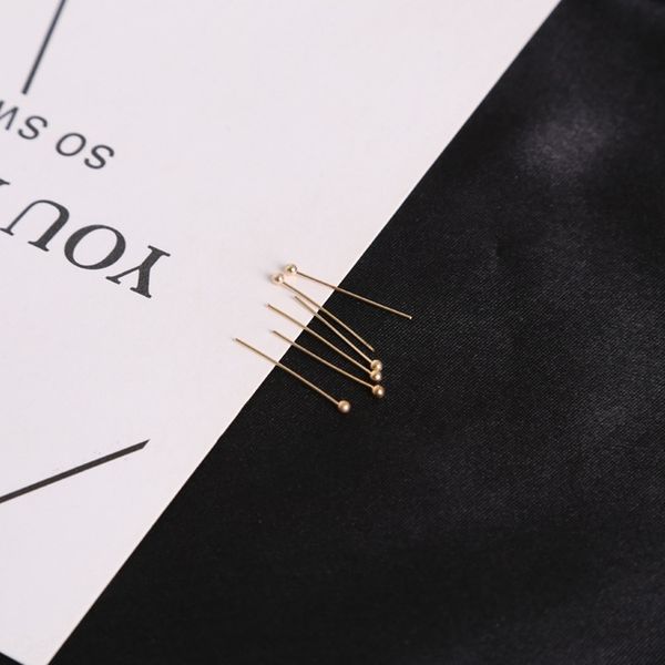 

diy metal diy accessories accessories ball needle beads connection material copper ball needle white k color press bag, Silver