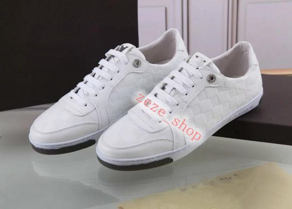 

2020 new basic leather casual shoes fashion men skateboarding sneakers no box, Black;red