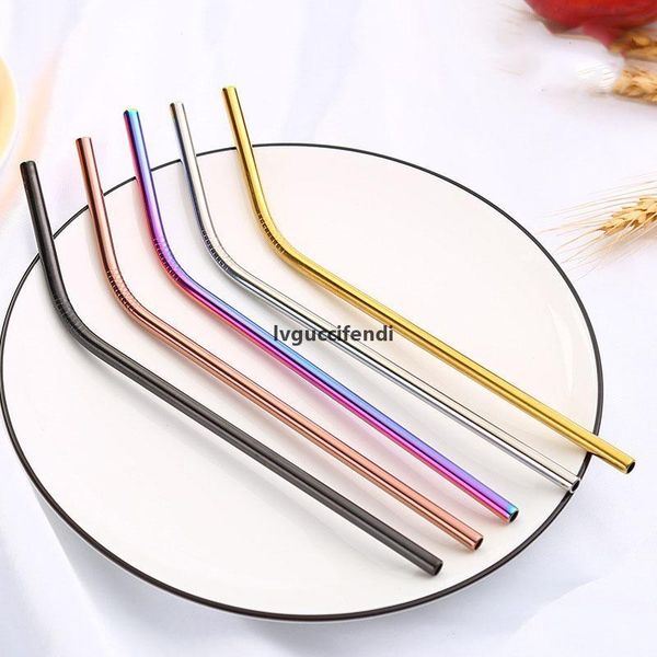 

collapsible reusable straws stainless steel straws folding drinking straw with cleaning brush kitchen tools drinkware 08