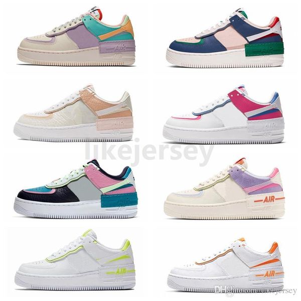 

designer forces wmns shadow running shoes women girls macaron 1 tropical twist sport one skateboard sneakers size 36-40, Black