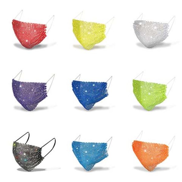 

женщины мужчины funny face mask многоразовый bling горный хрусталь печать праздничная маска ultraviolet-proof washable запуск ночной клуб ве