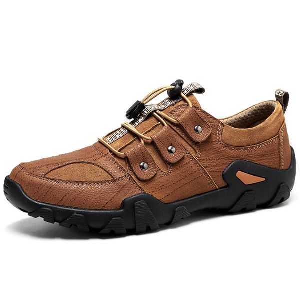 

mens waterproof driving lace up shoes climb oxfords army combat hiking pu leather shoes 3colors plus size 38-46, Black