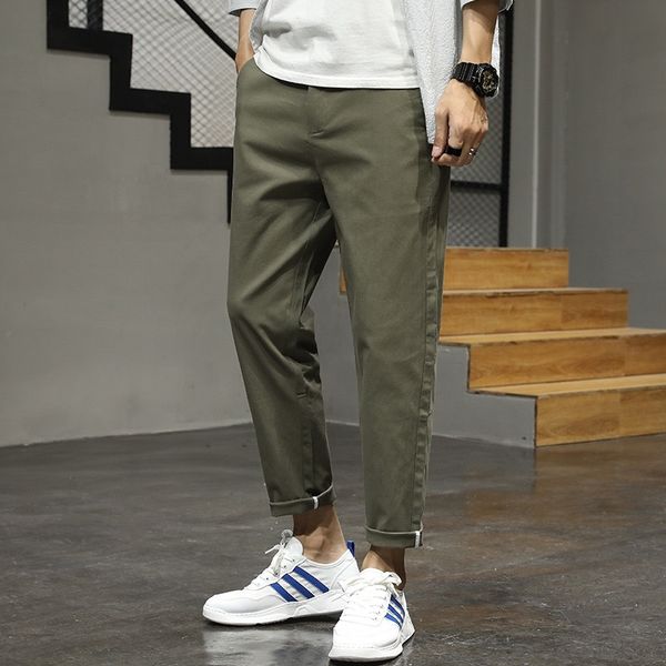 

young men casual ankle-length pants men trousers sweatpants pants 2020 new, Black