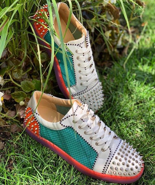 

мода ac seavaste 2 flat новичок шипы orlato мужская плоский красный дно низкий верх кроссовок мужчины натуральная кожа gz повседневная обувь, Black