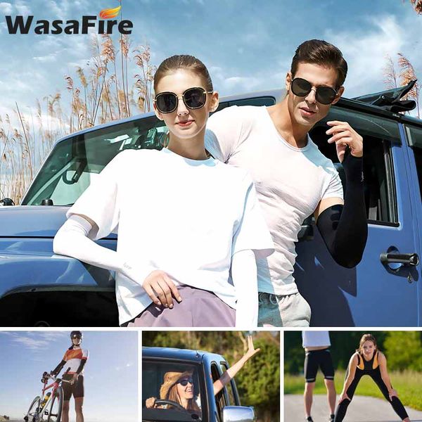 

2pcs riding ice silk sun cuff arm sleeves sports sleeve sun protection warmers hand cover cooling warmer running fishing cycling, Black;gray