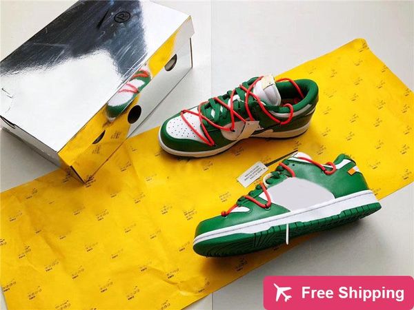 

authentic off dunk low leather university gold midnight navy pine green white red wolf grey leather running shoes men women sneakers 36 -46