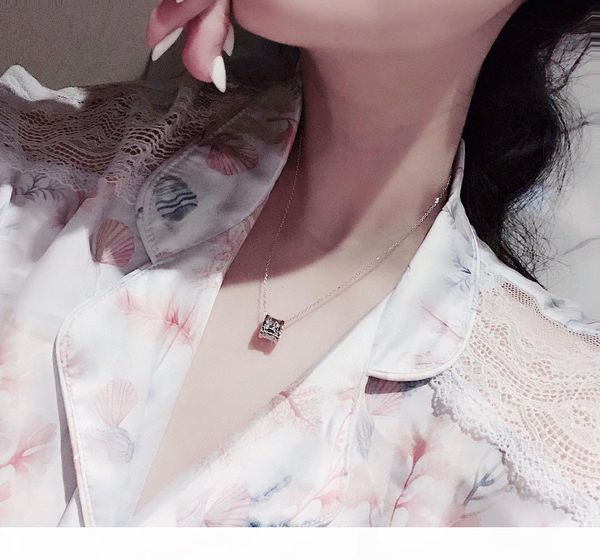 

fashion love pendant initial letter necklace for lady mens and women party wedding lovers gift stainless steel jewelry with box, Silver