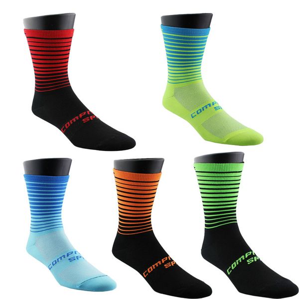 

полоски спорт велоспорт носки mtb дышащие дорожные носки велосипедов специализируется открытый велоспорт взрослый спорт гонки, Black