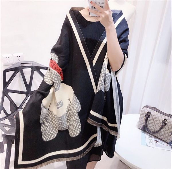 

теплый и роскошная осень / зима шарф для женщин хорошего матч для кондиционируемого room180 * 70см, Blue;gray