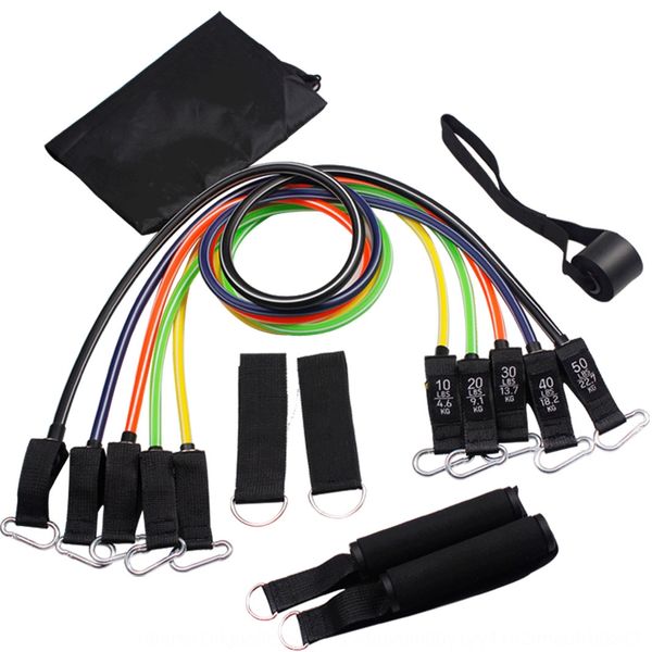 

yg90d 1 комплект натяжного устройства 150 фунтов многофункциональный двухцветное сопротивления растяжения канат тренировки полоса тпэ йога п