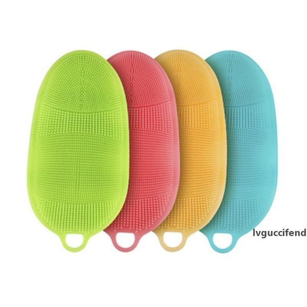 

silicone massage body wash brush bath scrub glove anti cellulite back brush exfoliating shower brush w9912