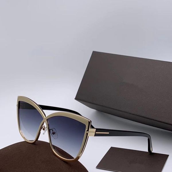 

0715 sunglasses luxury women designer fashion cat eye frame uv protection lens popular summer style sunglasses come with case, White;black