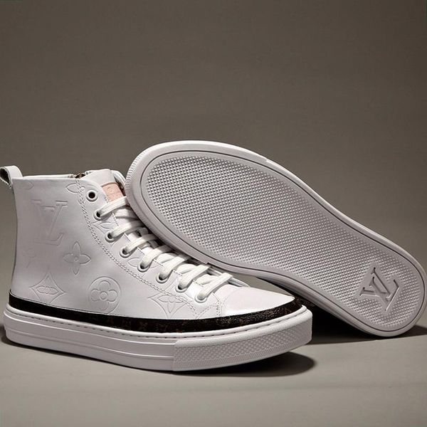 

comfortable stellar sneaker boot mens shoes outdoor walking sports footwears high lace -up luxury men boots herren luxus marken schuhe, Black