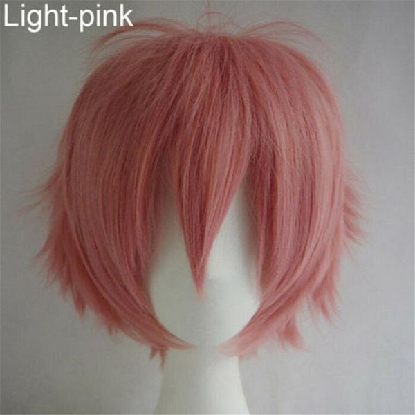 

new wig cosplay smoke pink short party wigs, Black