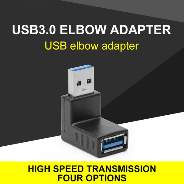 

usb 3.0 адаптер 90 градусов угол 4 направление варианты usb мужчина к адаптерам женский convertor высокая скорость передачи