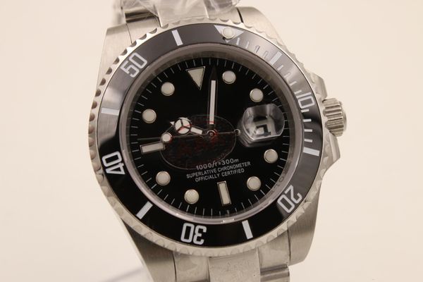 

mens watch sub sapphire glass ceramic bezel stainless steel original clasp men wrist watches, Slivery;brown