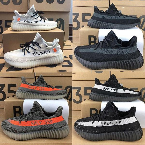 

new 35ov2 orange grey black white bred red dark green yellow real mens women running shoes sneakers