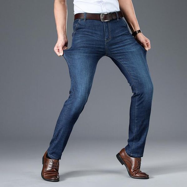 

2020 new arrival stretch long pants for male business jeans men, Blue