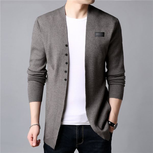 

men's sweaters 2021 autumn cardigan men casual knitted cotton wool sweater clothes winter mens and cardigans coat, White;black