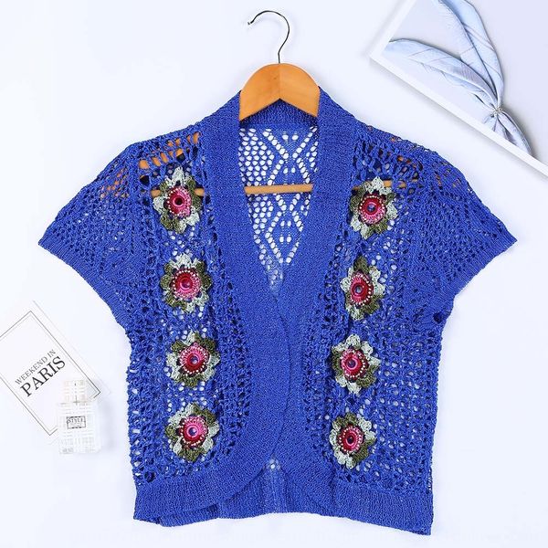 

ieae5 origin traditional handicraft colorful conditioning four-flower conditioner cardigan origin traditional handicraft colorful air condit, Blue;gray