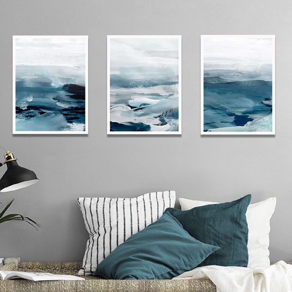 

абстрактный пейзаж ocean wall art холст картина минималистский nordic плакат печати декоративного рисунка для гостиной home decor