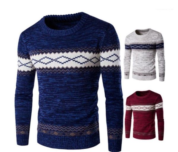 

neck long sleeve geometric mens sweater autumn pullover contrast color mens designer knit clothing man apparel o, White;black