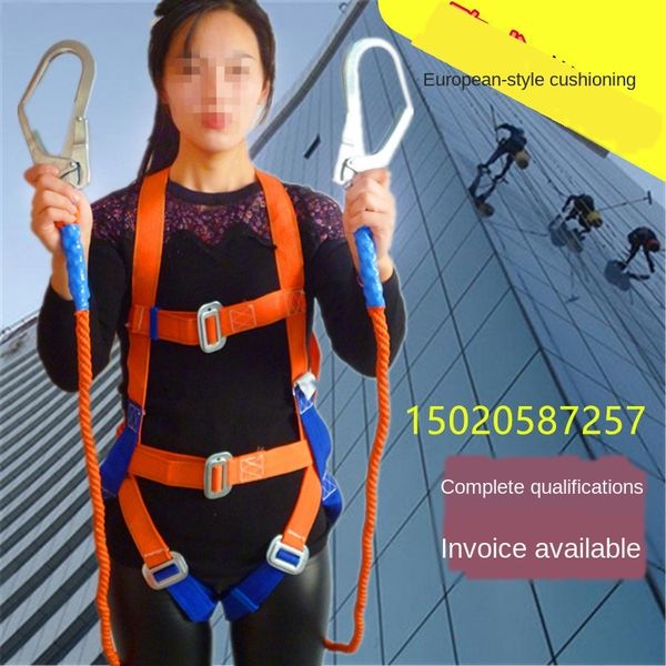 

european-style european for aerial work double-hook full-body safety belt for aerial work five-point safety belt with buffer bag