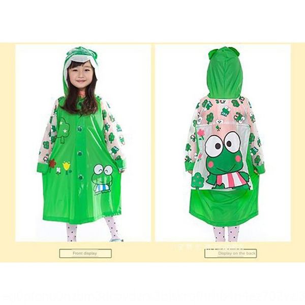 

cwmg1 children's raincoat thickened environmental protection breathable children's poncho various flower color belt bag cloak cloa, Red;brown