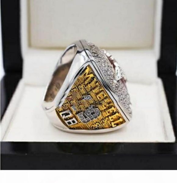 

f 2018 2019 calgary stampeders cfl football the grey cup championship ring souvenir men fan gift 2019 wholesale drop shipping, Golden;silver