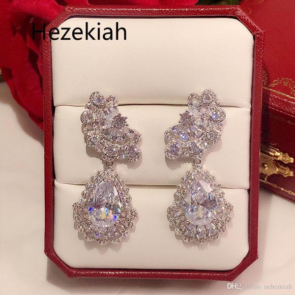 

hezekiah s925 tremella needle temperament lady earrings luxurious luxury high-end banquet earrings french quality dance, Golden