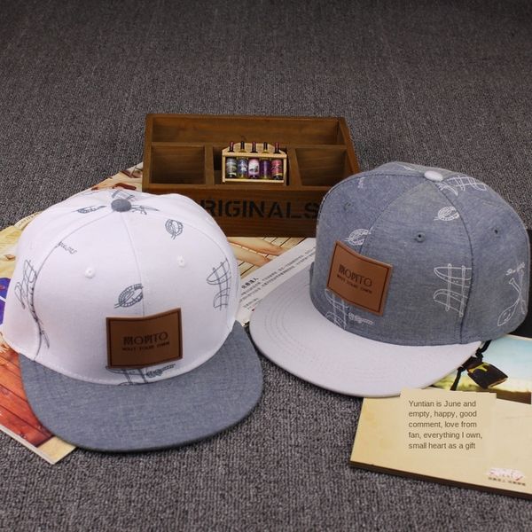 

korean light color couple baseball personalized fashion cap leather label letter baseball cap b29, Blue;gray