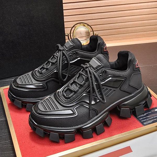 

new arrival cloudbust thunder knit sneakers men 's shoes fashion vintage low lace -up design men shoes calzado deportivo para homb, Black