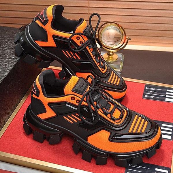 

cloudbust thunder knit sneakers mens shoes fashion design lightweight footwears sports lace -up plus size vintage men shoes fast delivery, Black