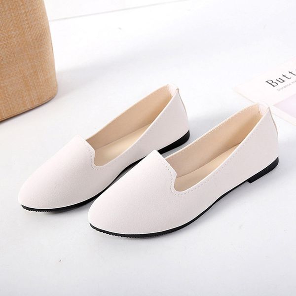 

2020 spring autumn women's loafers faux suede slip on shoes female flats casual shoes large size candy color comfortable, Black