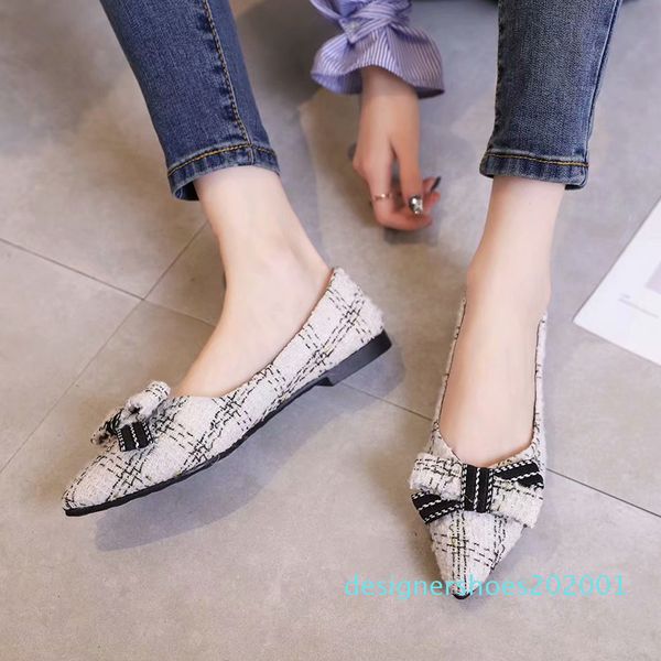 

new arrival bow flat for women shallow mouth flat shoes bow soft bottom single wild woman shoes pointed toe leisure cson02, Black