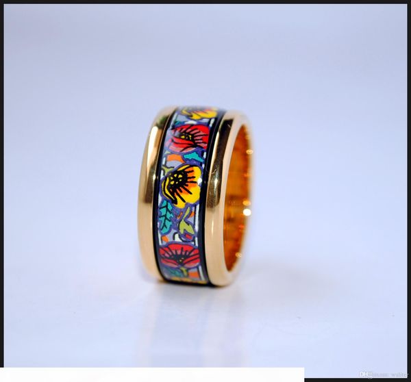 

monet poppy series rings 18k gold-plated enamel rings ring for women band rings for gift, Silver