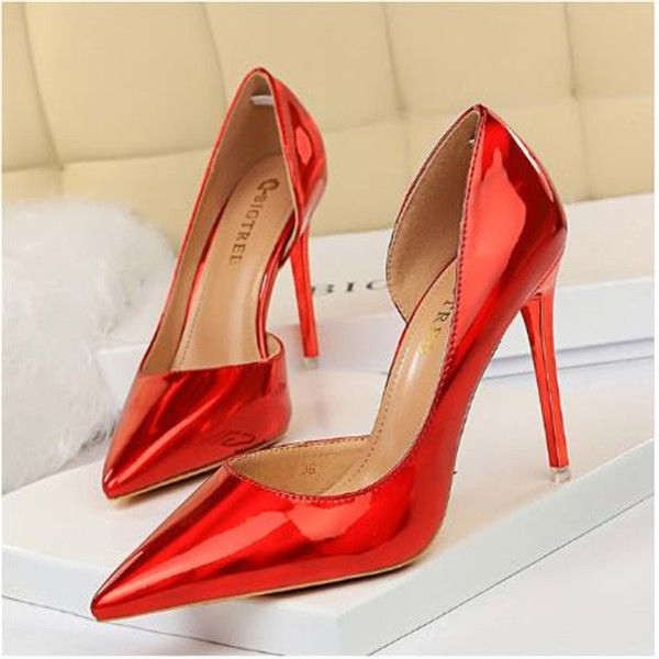 

2020 new women pumps high heels women shoes stiletto wedding shoes silver party shoes women heels female, Black