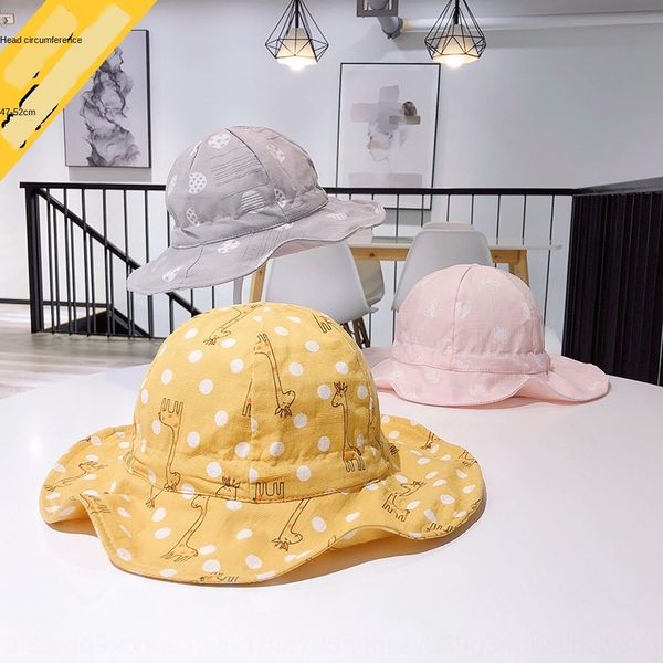 

2020 autumn cute all-match children's fisherman men's and women's baby outdoor bucket bucket hat travel sun hat, Yellow